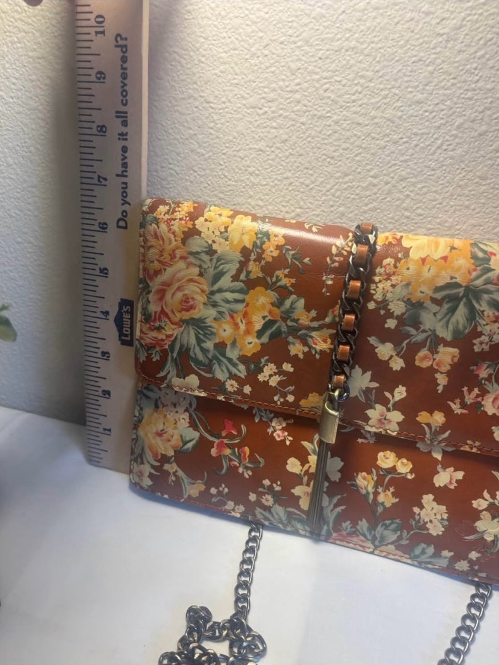Patricia Nash Adelfia Leather Crossbody Bag - Vintage Botanical Garden Print - Picture 7 of 10